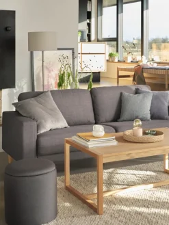 3-zitsbank EGENSE donkergrijze stof