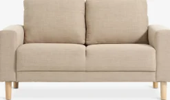 2-zitsbank EGENSE zandkleurige stof/eiken kleur