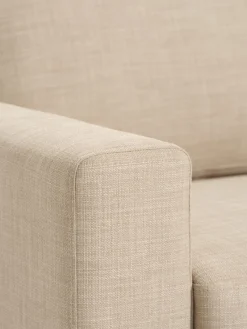 2-zitsbank EGENSE zandkleurige stof/eiken kleur