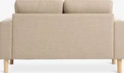 2-zitsbank EGENSE zandkleurige stof/eiken kleur
