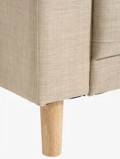 3-zitsbank EGENSE zandkleurige stof/eiken kleur