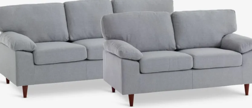 2-zitsbank GEDVED lichtgrijs