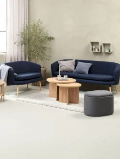 2-zitsbank GISTRUP donkerblauwe stof