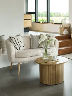 2-zitsbank GISTRUP off-white teddy