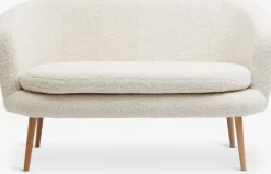 2-zitsbank GISTRUP off-white teddy