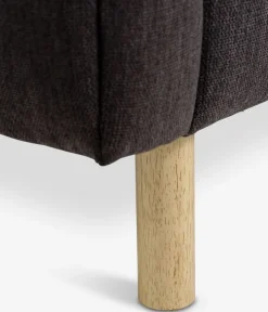 3-zitsbank MAGLEBY donkerbruine stof/eiken kleur