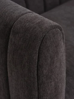 2,5-zitsbank MAGLEBY donkerbruine stof/eiken kleur