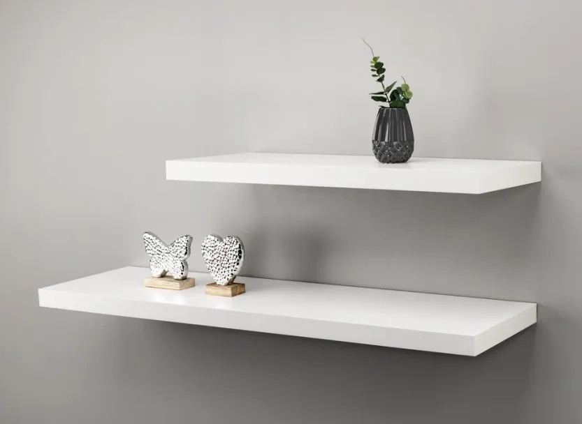 Zwevende plank ABILD 80x24 wit